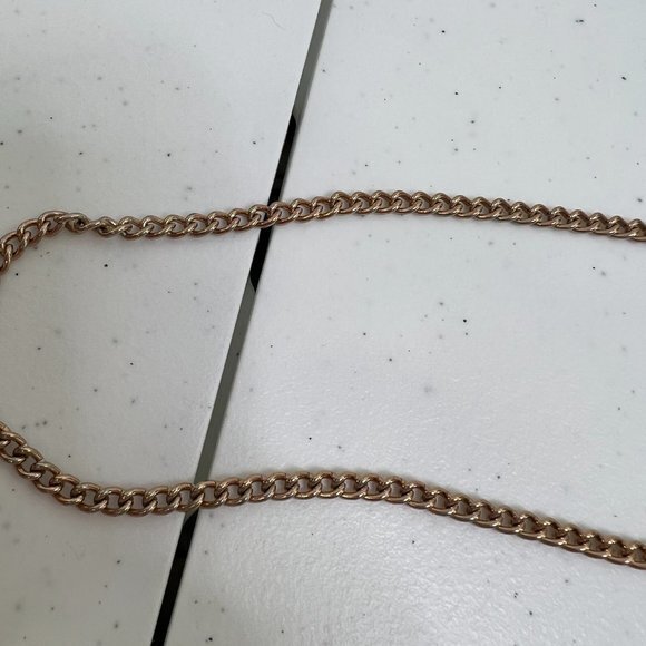 Express Rhinestone Necklace Drop Teardrop Neutral Brown Gray Gold Tone Chain Use - Picture 3 of 6